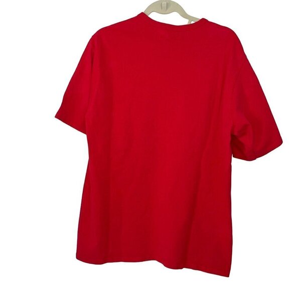 Champion Mens Heritage T Shirt Red Size XL Old English Font Pure Cotton Crewneck - Picture 2 of 7